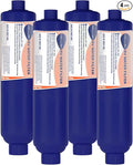 WELLUCK RV Camper Inline Water Filter Reduce Chlorine and Odor, 4 Packs RV Camping Water Hose Filter Accessories for Camping Trailer Motorhome Boat Marine Drinking Garden Car Washing