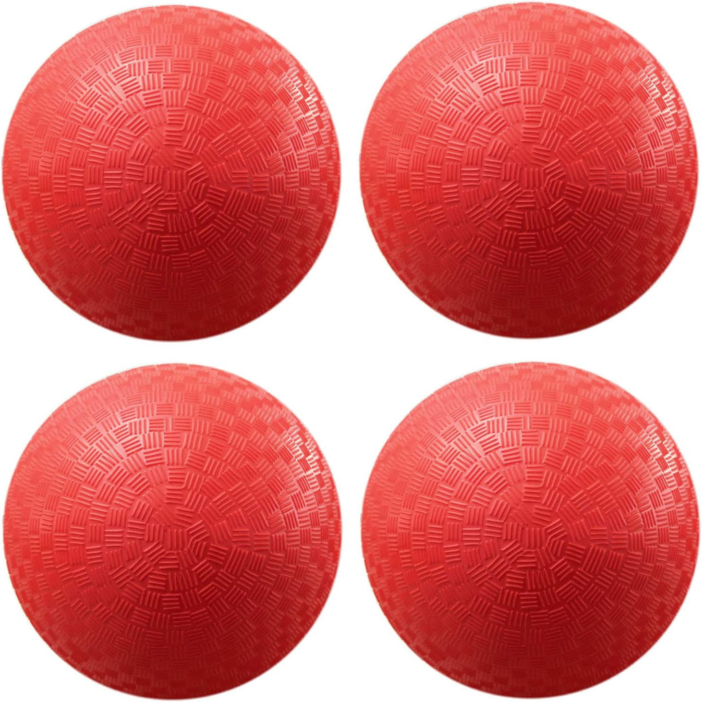 AppleRound 8.5-inch Dodgeball Playground Balls, Pack of 4 Balls with 1 Pump, Official Size for Dodge Ball, Handball, Camps and Schools