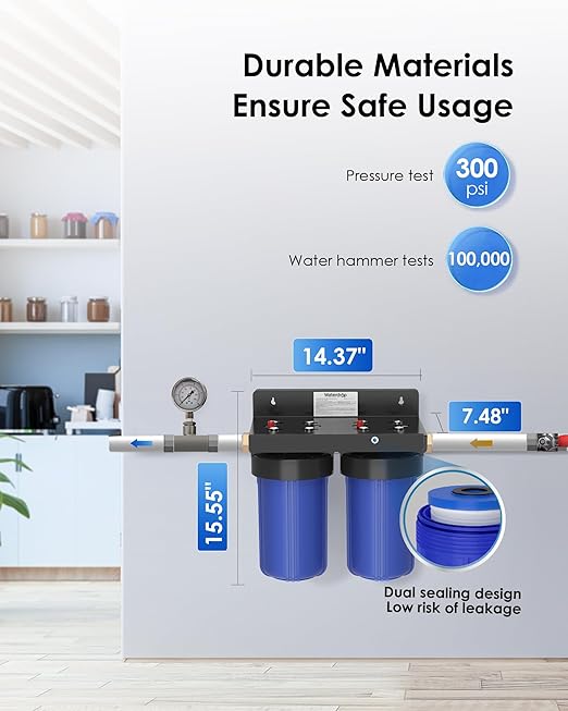 Waterdrop WHF21-PG 2-Stage Whole House Water Filter System, Highly Reduces Lead - Image 5