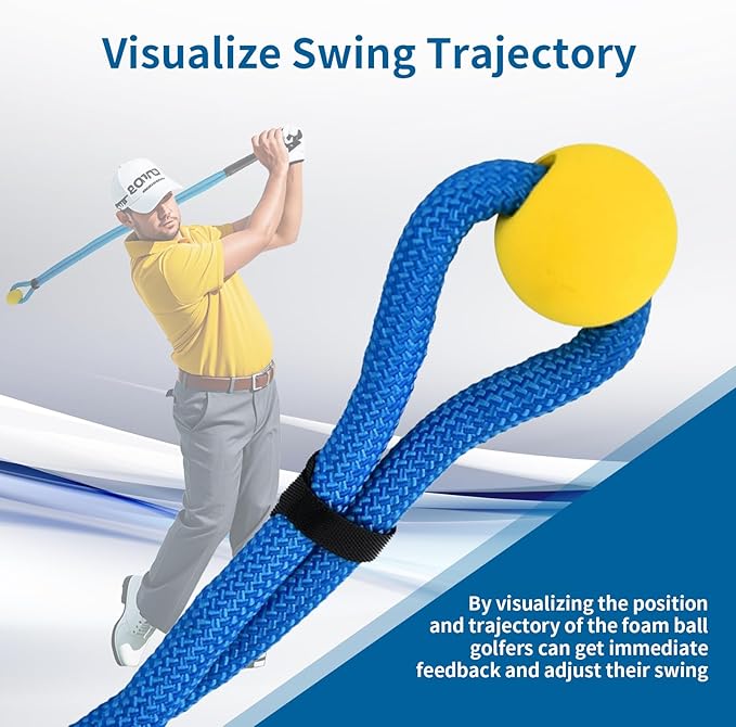 Golf Rope Swing Trainer, Golf Swing Training Aid, Golf Swing Trainer, Golf Training Aid, Golf Swing Trainers, Golf Speed Trainer, Can Improve Speed, Rhythm, Flexibility, and Strength-FlexoryFit