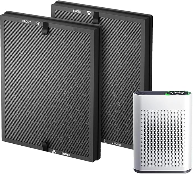 HAP602 Replacement Filter for ECOSELF HAP602 HAP602WF Air Cleaner Purifier, 3-Stage True HEPA H13 Filter Repacement for High-Efficient Filtration（2 Pack）