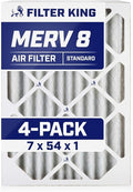 Filter King 7x54x1 Air Filter | 4-PACK | MERV 8 HVAC Pleated A/C Furnace by FilterKing
