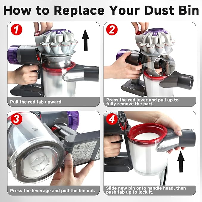 Lemige Upgraded V7 V8 Dust Bin Canister Replacement Parts - Image 7