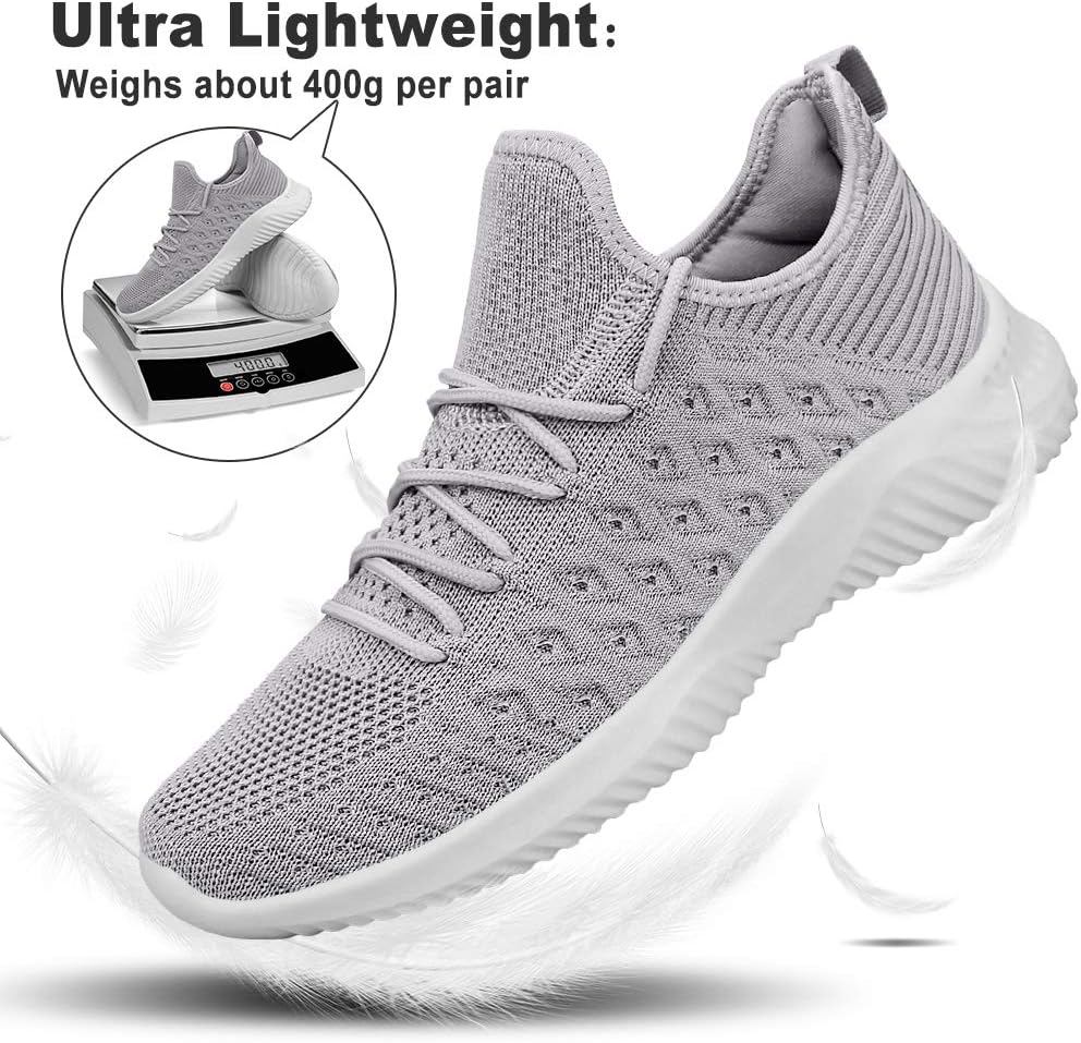 Feethit Mens Slip On Walking Shoes Lightweight Breathable Non Slip Running Shoes Comfortable Fashion Sneakers for Men