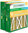 Filterbuy 17.5x21x5 Air Filter MERV 11 Allergen Defense (2-Pack), Pleated HVAC AC Furnace Air Filters Replacement for Rheem, Ruud, and Protech (Actual Size: 17.13 x 20.63 x 4.38 Inches)