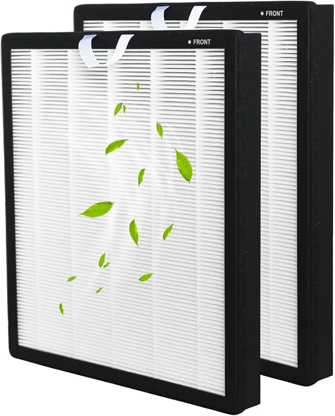 2 Pack Vital 100S Replacement Filter for LEVOIT Vital 100S Air Purifi-er. High Efficiency 3-in-1 H13 Grade HEPA and Activated Carbon Filter.Vital 100S-P Filter, Replace Part #Vital 100S-RF.
