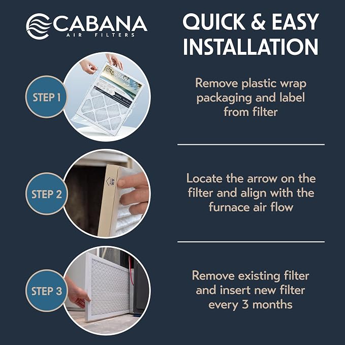 Cabana Filters 6-Pack 16x24x1 MERV 8 AC Furnace Air Filter - Image 3
