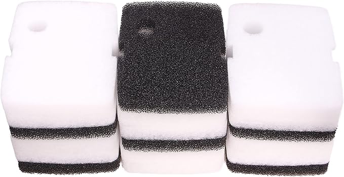 Replacement Filter Foam Bio-Floss Set Compatible with Cascade 1200/1500 GPH Canister Filter (12x Floss Pad, 6X Bio Sponge)