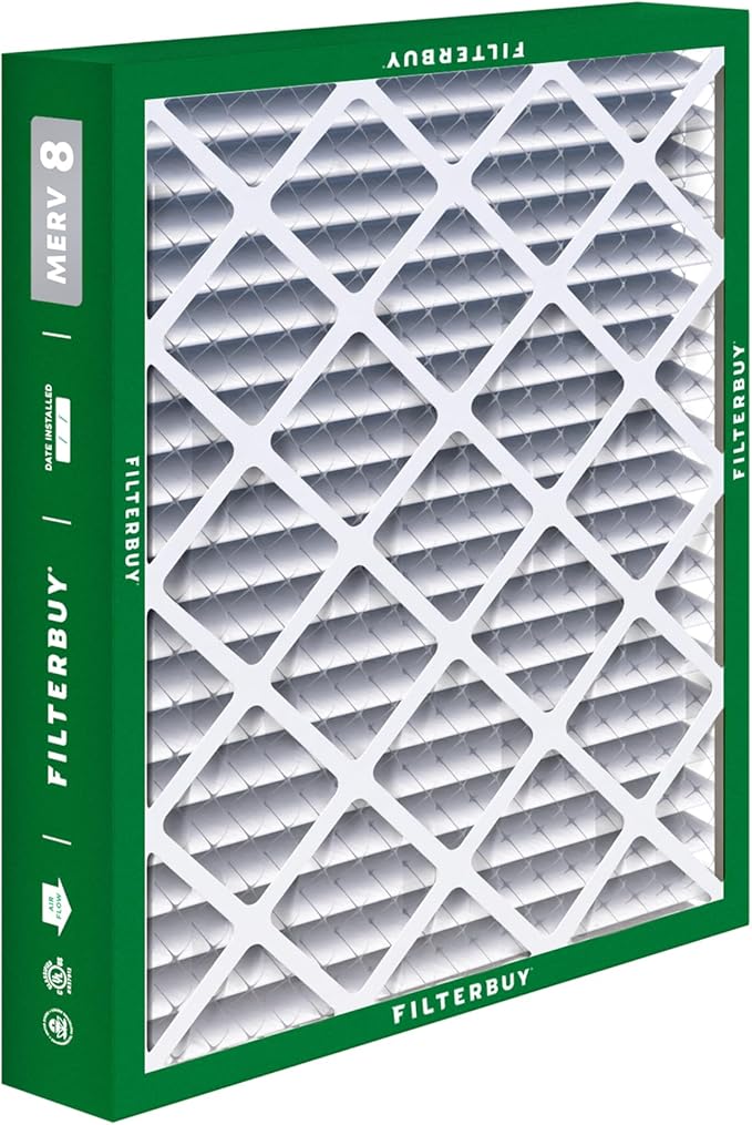 Filterbuy 20x20x5 Air Filter MERV 8 (MPR 700) Dust Defense Replacement (4-Pack), Pleated HVAC AC Furnace Filters for Honeywell FC100A1011, Lennox X0585, & More (Actual Size: 19.63 x 19.88 x 4.38)