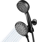 Waterpik One-Touch Dual 2-in-1 Shower System With Rain Shower Head and 7-Mode Hand Held Shower Head, Matte Black XPB-135E-765ME