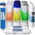iSpring F19D75 2-Year DeIonization Replacement Filter Set Fit 75 GPD 6-Stage De-Ionization Reverse Osmosis Water Filter System for Aquarium, 2.5" x 10", 19-Piece