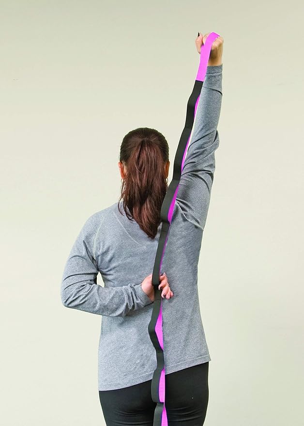 RangeMaster Stretch Strap with Exercise Guide│ Versatile Multi-Loop Strap Perfect for Yoga, Pilates, and Physical Therapy │ Portable │ Helps Improve Flexibility-FlexoryFit