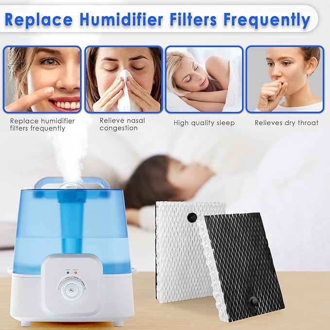 6 Pack HWF100 Humidifier Filter E Compatible with Holmes HM630, SCM630, BCM646, HM7808, SCM7808, BCM7205, HCM730, BCM7305, HCM729G