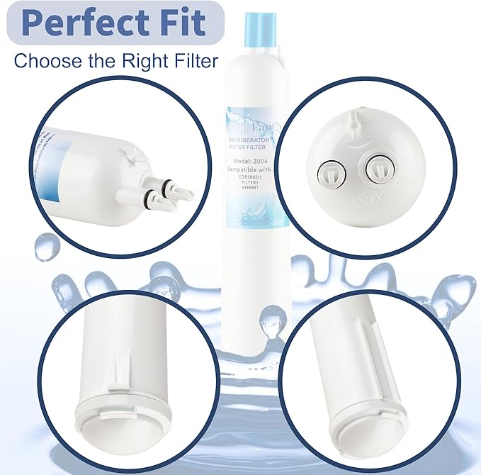 4396841 Water Filter Replacement for 9083, Compatible with EDR3RXD1, 4396841, 4396710, Filter 3, 46-9083,46-9030, 46-9030, Refrigerator Water Filter, 3 Pack