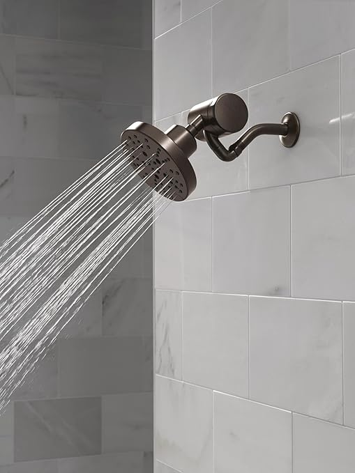 Delta Faucet 5-Setting H2Okinetic Shower Head Oil Rubbed Bronze with Clarifi Premium Shower Filter Attachment with Filter