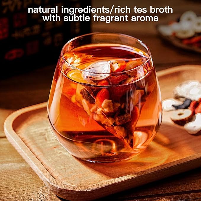 Kidney Tea Formula Ginseng Six Treasure Tea - Natural Chinese Traditional Herbal Ginseng Five Treasures Kidney Detox Cleanse Teabag For Men Women, 6 Precious Ingredients Formula(1 Pack/25 Bags/250g)-FlexoryFit