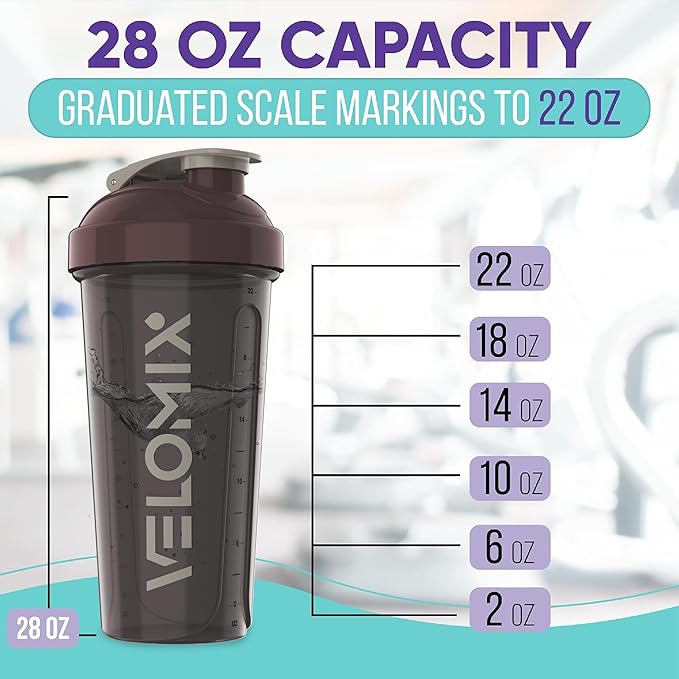 '-2 Pack- 28 oz Protein Shaker Bottles for Protein Mixes - 2x Wire Whisk | Leak Proof Shaker Cups for Protein Shakes | Protein Shaker Bottle Pack | Shakers for Protein Shakes-Mixed Color-FlexoryFit
