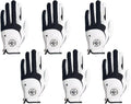 Men's Golf Glove Premium Synthetic Leather,Net Fabric,Stable Grip,Six Pack Value Left Hand Right Hand（Left is Wear on Left Hand,Right is Wear on Right Hand）