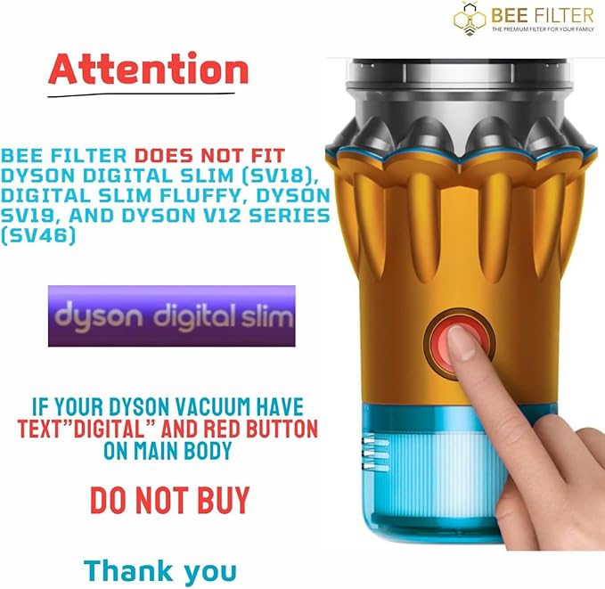 Dyson V15 Filter, 4-Pack Premium True HEPA Replacement Filters Compatible with Dyson V15 Detect, V15 Detect Absolute, V15 Submarine, V15 Detect Filter, V11 Animal Filter, V11 Filter, Part no 970013-02