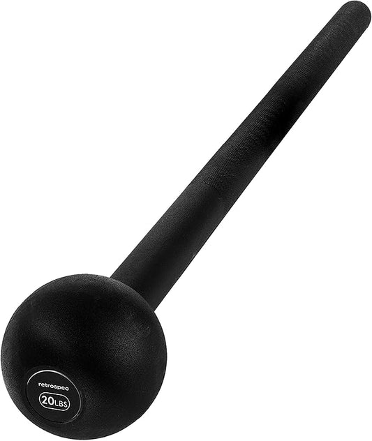Retrospec Revolve Steel Macebell for Strength Training, Rehabilitation, Stretching, Conditioning and Rotational Training - 5, 7, 10, 15, 20, 30lb Options for Women & Men-FlexoryFit