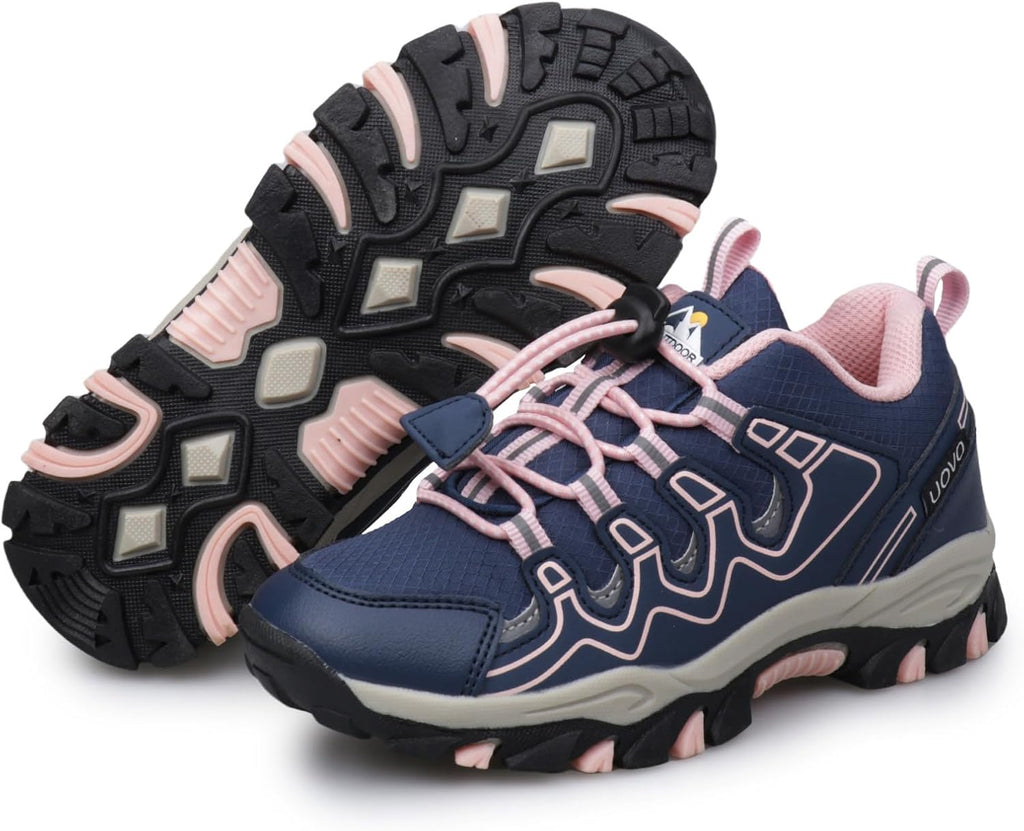 Boys Girls Hiking Trail Shoes Waterproof Slip Resistant Outdoor Trekking Walking Running Sneakers(Little/Big Kids)