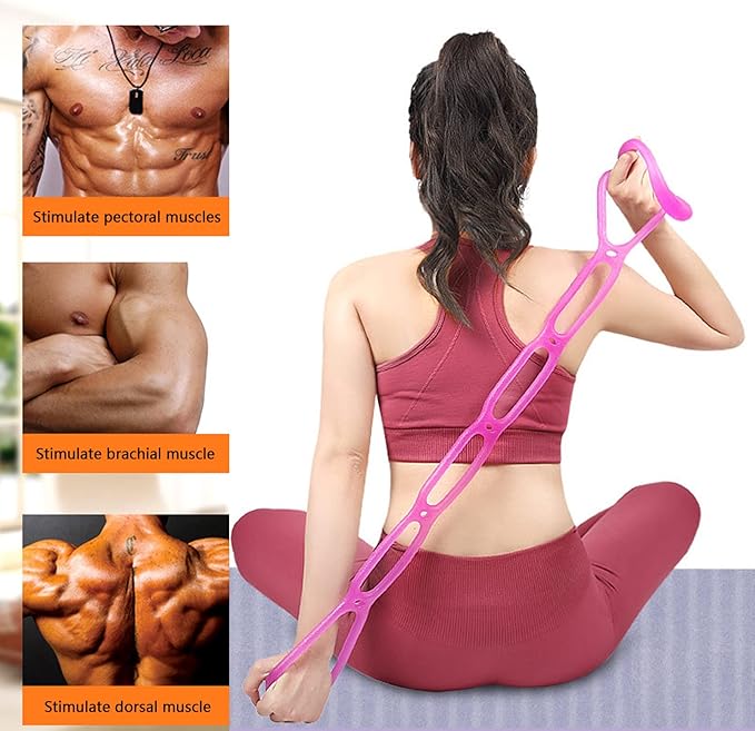 7 Ring Stretch Resistance Exercise Band, BetterJonny Workout Bands Yoga Stretching，Foot, Leg and Arm Exerciser for Home or Fitness Center Workout Walking Exercise-FlexoryFit