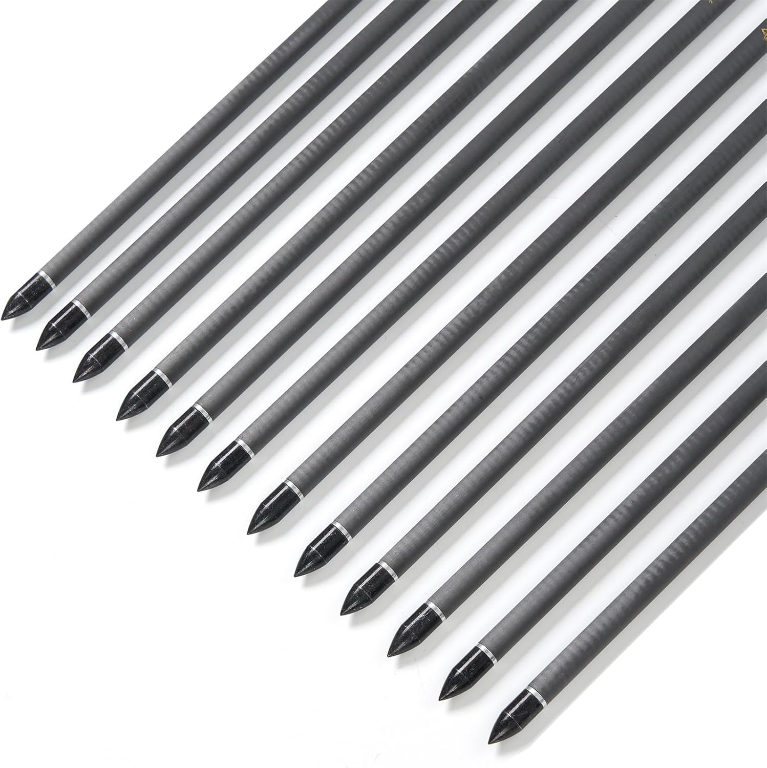 Crossbow Bolts 15 Inch Archery Carbon Crossbow Arrows with Moon Nocks Hunting Archery Arrows（12pcs
