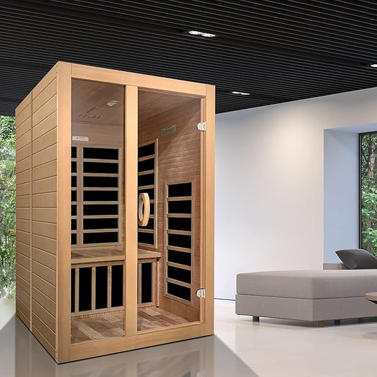 Santiago Elite 2-Person Ultra Low EMF (Under 3 MG) FAR Infrared Sauna, Curb Side Delivery