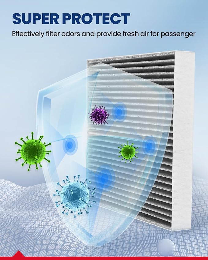 KAX Cabin Air Filter, Replacement for (CF10381) Sonata 2006-2010, Santa Fe 2007-2009, Optima 2006-2010, Azera 2006-2008, Carnival 2022-2022 Passenger Compartment Air Filter