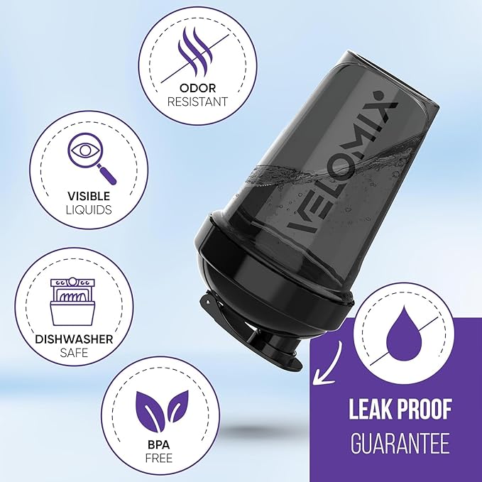 '-2 Pack- 20 oz Bottles for Protein Mixes - 2x Wire Whisk | Leak Proof Shaker Cups for Protein Shakes and Pre Workout | Protein Shaker Bottle Pack | Protein Mixer Cup (Black Set)-FlexoryFit