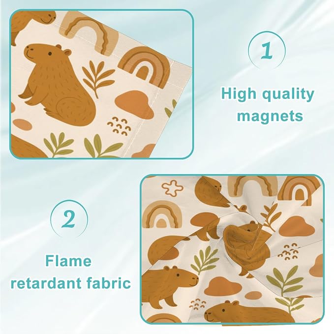 6 Pcs Fluorescent Light Covers for Ceiling Lights Cute Capybara Gifts Rainbows - Image 5