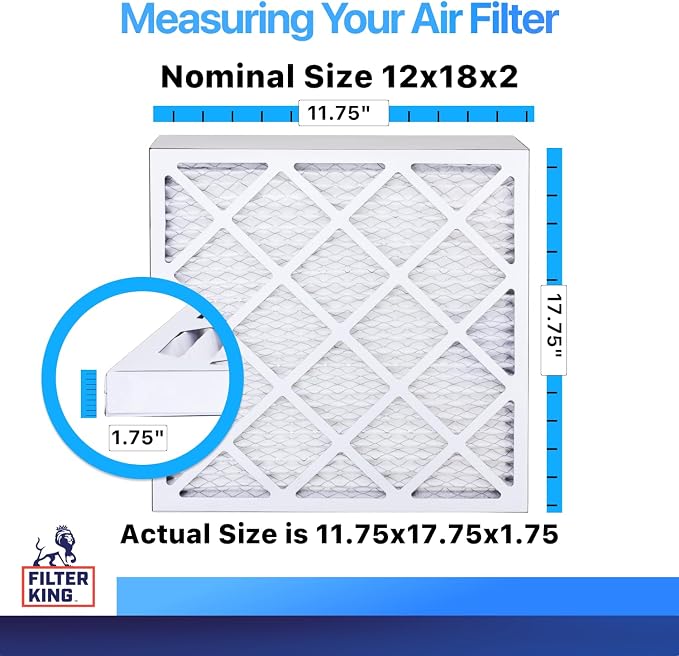 Filter King 12x18x2 Air Filter | 4-PACK | MERV 8 HVAC Pleated A/C Furnace - Image 2