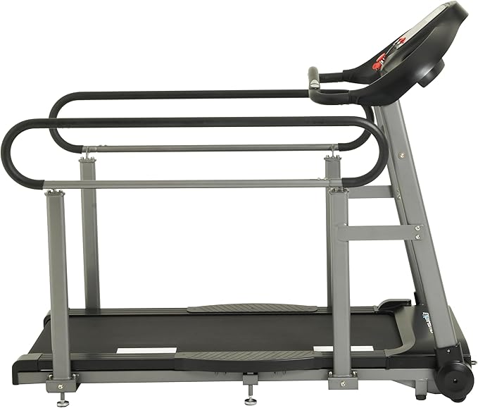Senior Fitness Treadmill, 400 lb Capacity, Safe Design with Full-Length Rails, Low Step-Up Height, 0.2–4 MPH Motorized Walking Treadmill for Elderly, Recovery & Home Exercise-FlexoryFit