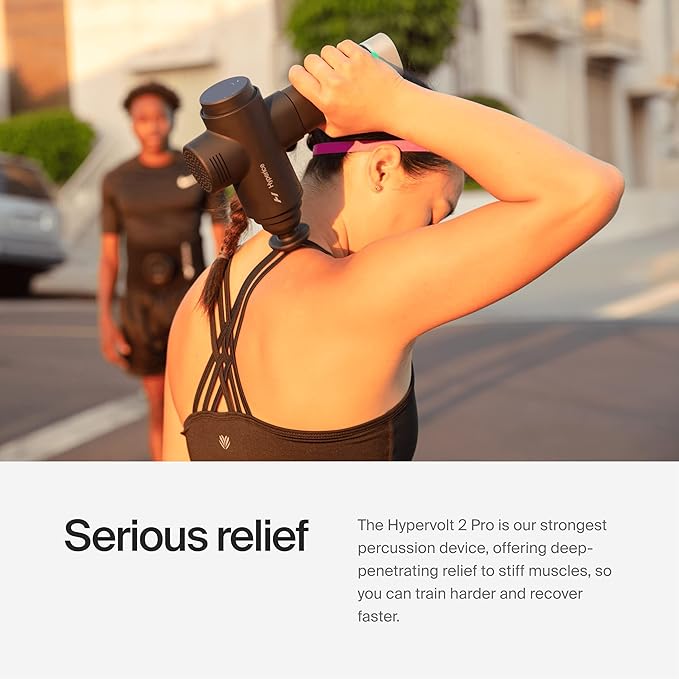 Hyperice Hypervolt 2 Pro - Featuring Quiet Glide Technology - Handheld Percussion Massage Gun - 5 Speeds, 5 Interchangeable Heads - Helps Relieve Sore Muscles and Stiffness FSA-HSA-FlexoryFit