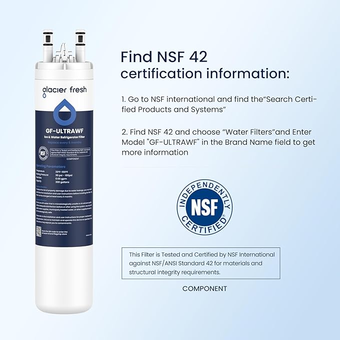 GLACIER FRESH Replacement for Frigidaire ULTRAWF,Pure Source Ultra, Kenmore 9999, 469999, 46-9999, A0094E28261 Refrigerator Water Filter,Pack of 3