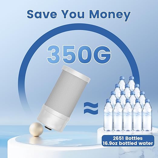 Faucet Water Filter for Sink, Mechanical Switch Button,350 Gallon Water Purifier for Sink, NSF Certified to Reduces Chlorine and Bad Taste with One Replacement, T5-Black.