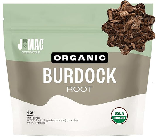 J Mac Botanicals Organic Burdock Root Herbal Tea - 4 oz-FlexoryFit