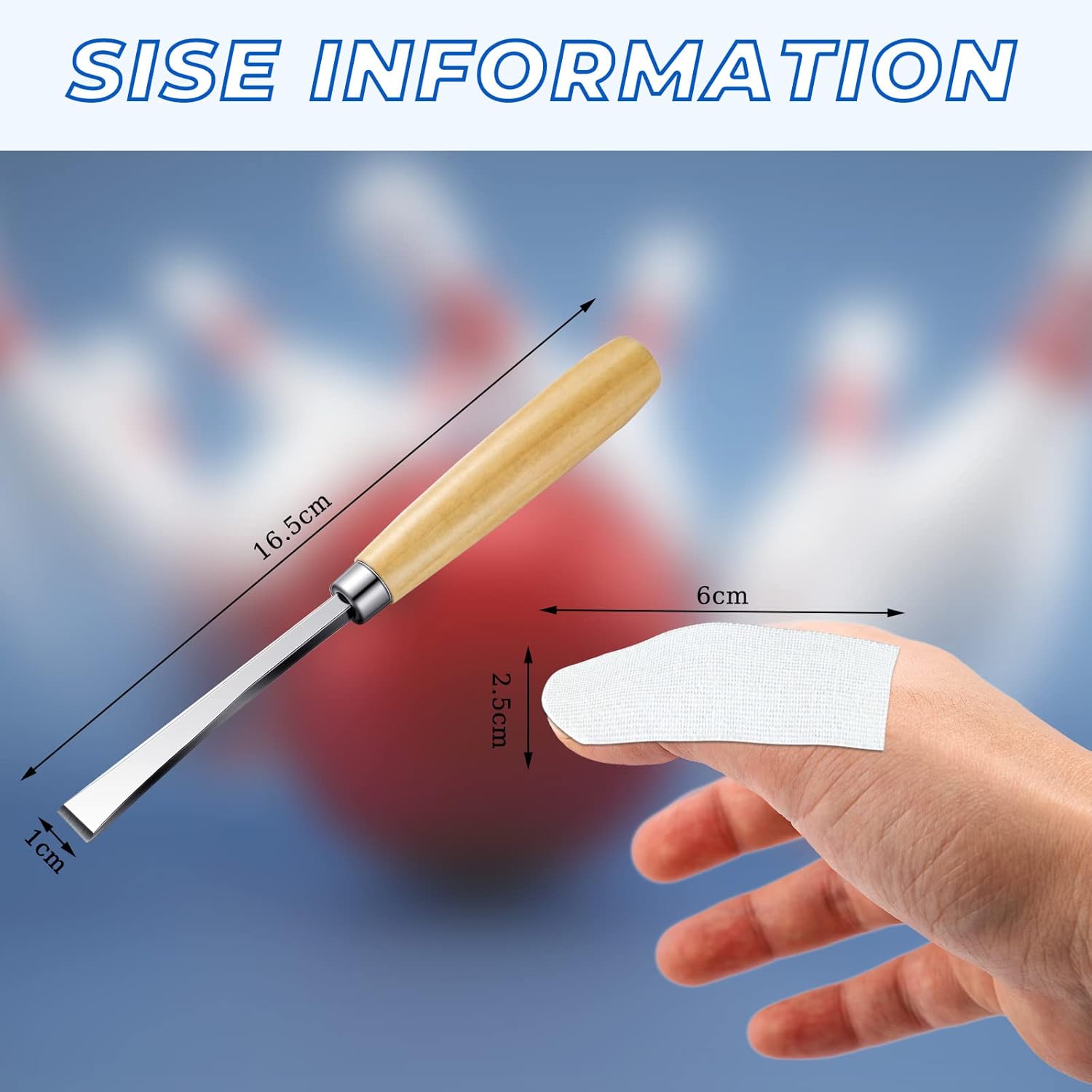 Chumia 80 Pcs White Bowling Tape Thumb Hole Insert Tape Finger Grip Pre Cut Bowling Insert Tape Protective Accessories for Bowlers Sport Workout, 0.98 x 2.36 Inches