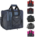 WOLT Bowling Ball Bag for Single Ball - Bowling Ball Tote Bag with Padded Ball Holder, 2 Pockets fit Bowling Shoes Up to Mens Size 14 and Accessories