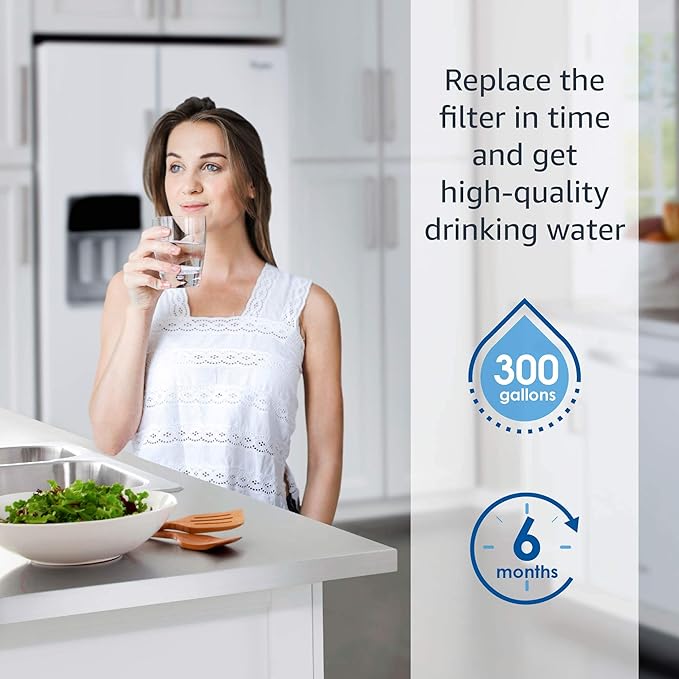 Waterdrop Ultra-Filtration Refrigerator Water Filter, Replacement for GE® SmartWater® MWF®, MWFINT, MWFP, MWFA, GWF, HDX FMG-1, GSE25GSHECSS