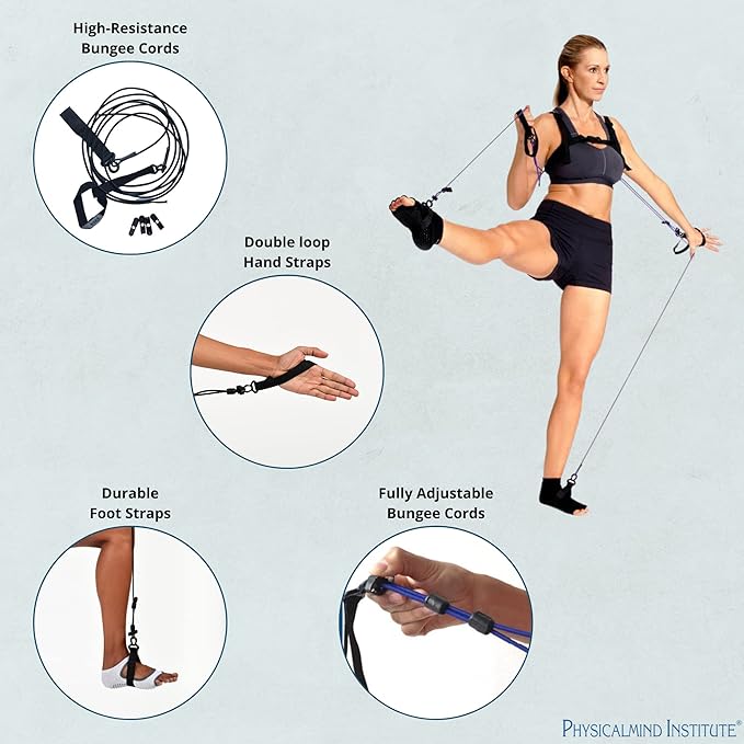 TYE4® and TYE4X™ - Pilates Wearable Resistance/Assistance; Total Body Exercise; Core Strengthening, Portable, Home Gym, Pilates, Yoga, Barre, Posture, Stretching, Balance-FlexoryFit