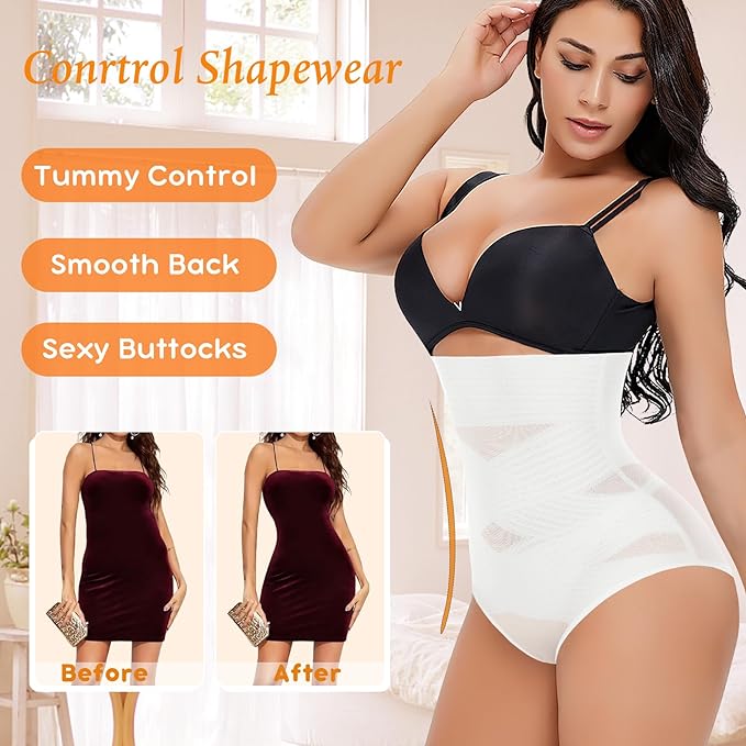 Tummy Control Shapewear Panties for Women High Waisted Body Shaper Slimming Shapewear Underwear Girdle Panty