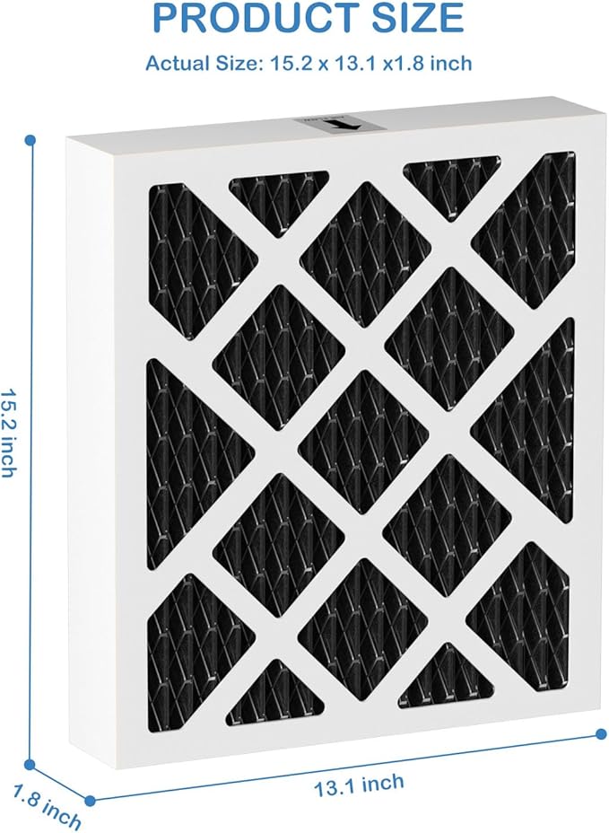 PN07126 MERV 13 Dehumidifier Carbon Filter Replacement Compatible with Sanidry Sedona Dehumidifier PN07126 Replacement Filter, 3 Pack Black