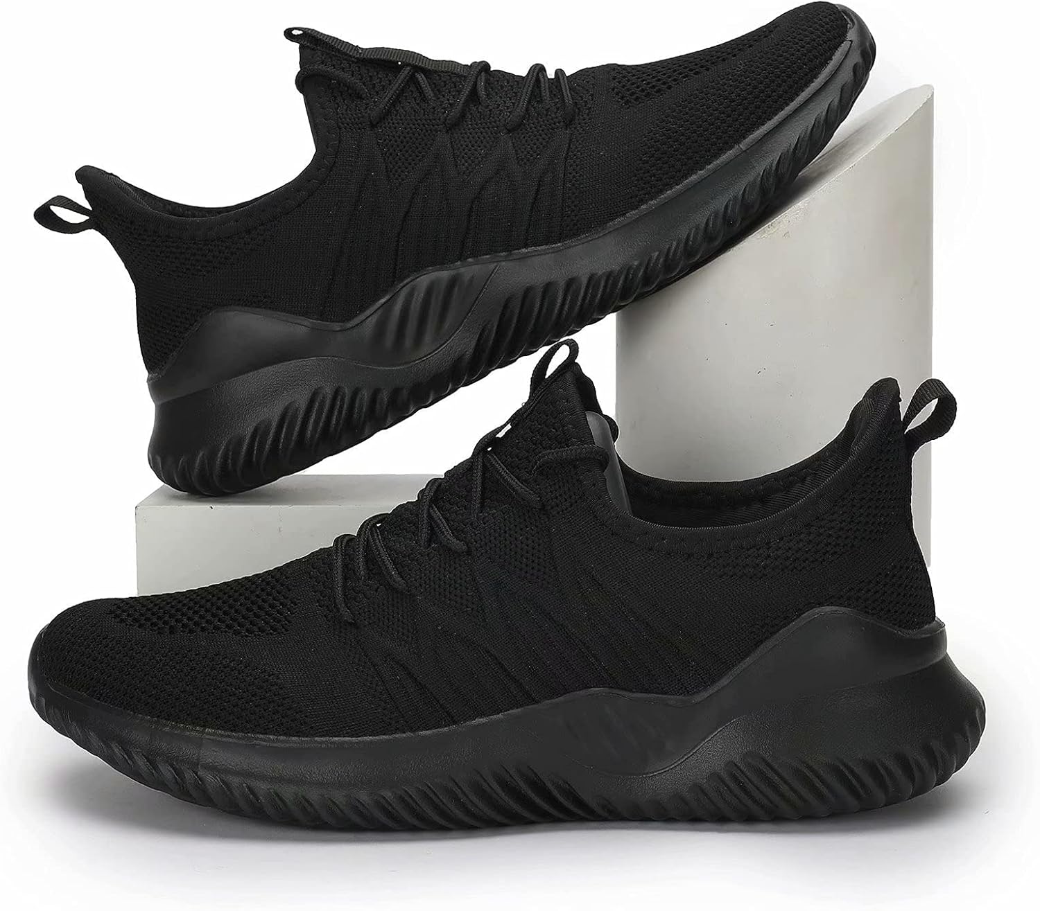 Mens Running Shoes Slip-on Walking Sneakers Lightweight Breathable Casual Soft Sole Trainers