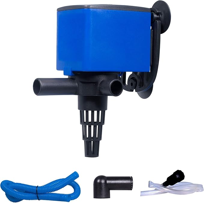 475 GPH Powerhead Submersible Pump - 3 in 1 Aquarium Fish Tank Pump with Oxygenation, Filtration & Water Cycling, 5 ft max lift, 25W