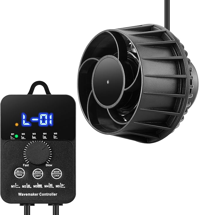 4200GPH Aquarium Wavemaker Pump With Controller 30W DC24V Powerhead with Magnetic Mounting, Wavemaker with LED Display for 200 to 300 Gallon Tank