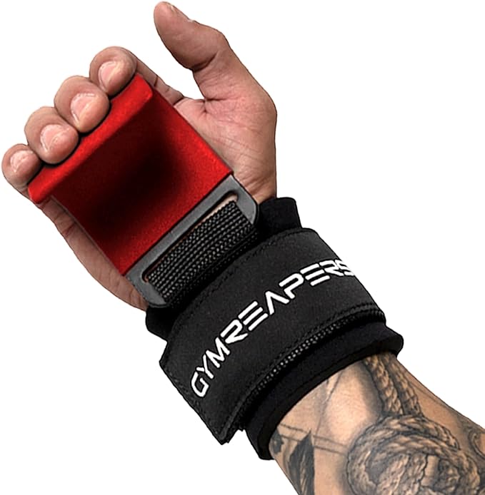 Gymreapers Weight Lifting Hooks (Pair), Heavy Duty Power Wrist Straps Hand Grip Support For Deadlifts, Pull Ups, Shrugs - Gym Gloves For Men and Women-FlexoryFit