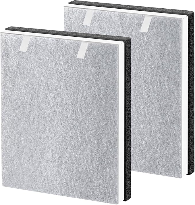2 Pack Vital 100 True HEPA Replacement Filter Compatible with LEVOIT Vital 100 Air Purifier, H13 and High-Efficiency Activated filter Set, Part Number 100-RF