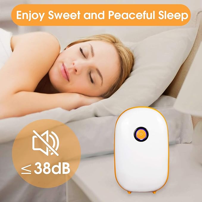 Dehumidifier for Home 37 OZ(1100ml) Water Tank with Auto Shut Off,430 Sq.ft Mini Small Portable Quiet Dehumidifier for Closet Basement Bedroom Bathroom Garage Wardrobe RV