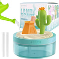Mini Portable Desktop Humidifiers for Bedroom,Small Humidifier with Cactus Landscape,Quiet,Cool Mist, Auto Off,7 Colors Night Light,320ml Air Humidifier Home Office Travel (Green)